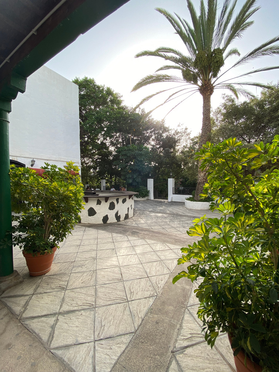 Patio con barra para servir las bebidas en los eventos especiales